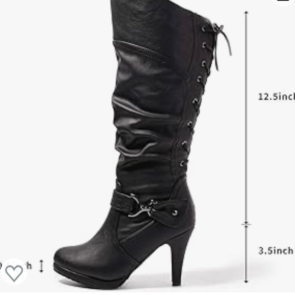 Brand new Black lace up boots - Picture 2 of 3